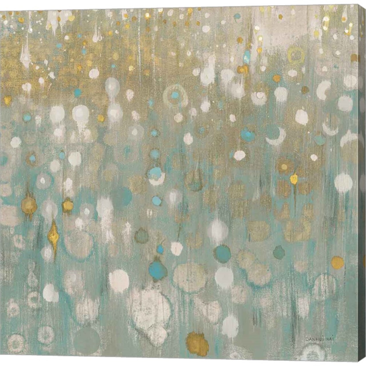Rain Abstract II Neutral by Danhui Nai 24" x 24" Canvas Wall Art